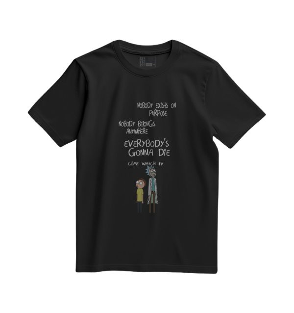 Rick and Morty Come Watch TV T-Shirt Black