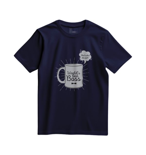 The Office World's Best Boss T-Shirt Navy